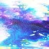 Abstract digital artwork in flowing blues, purples, and cyan with ethereal, layered forms.